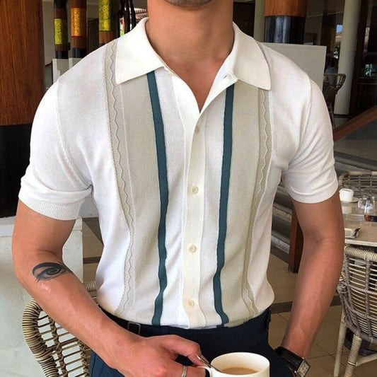 Camicia a righe casual da uomo