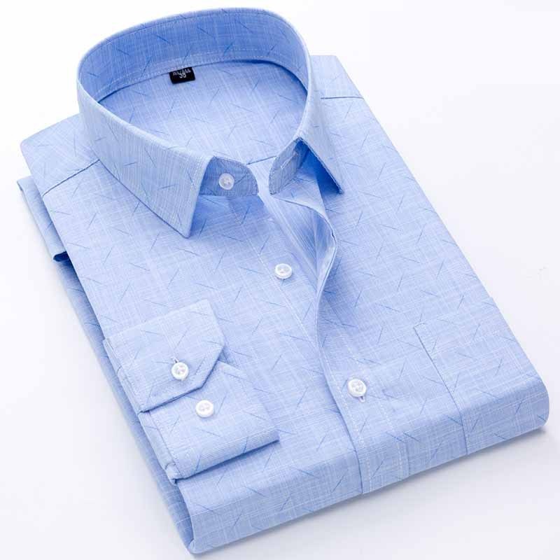 Camicia casual da uomo a maniche lunghe in cotone