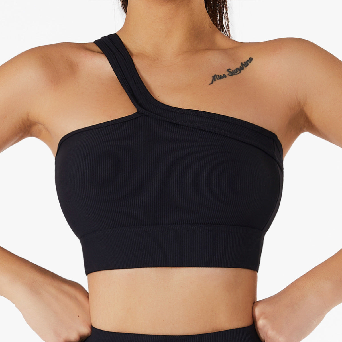 Reggiseno da yoga estivo, a spalla inclinata, intimo sportivo