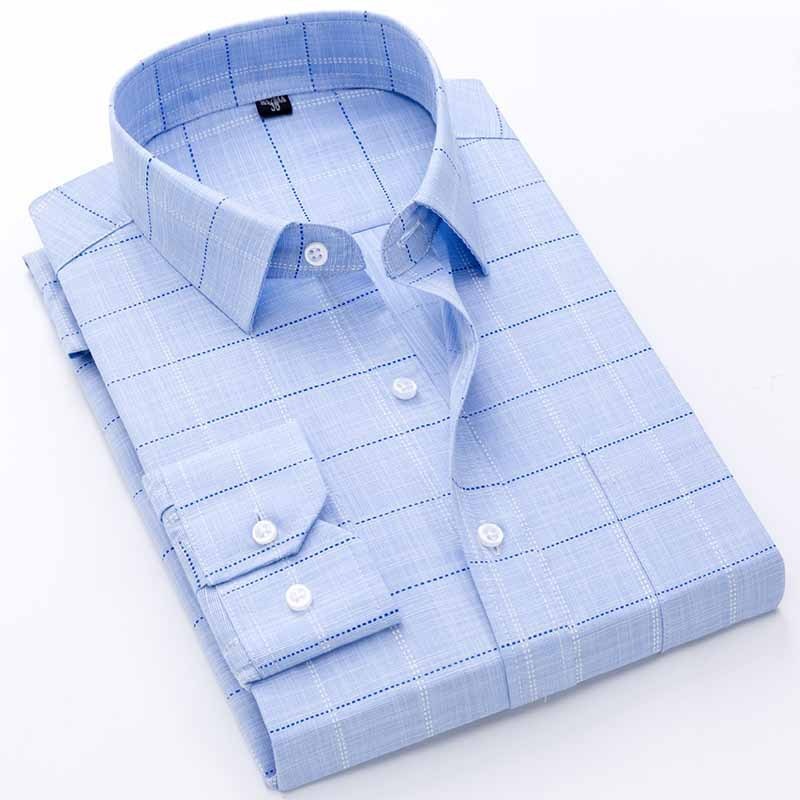 Camicia casual da uomo a maniche lunghe in cotone