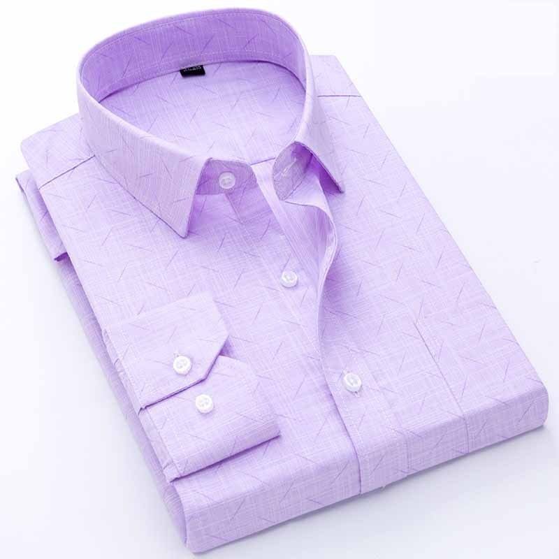 Camicia casual da uomo a maniche lunghe in cotone