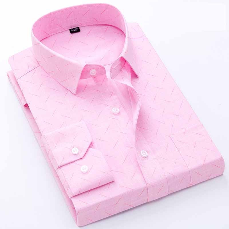 Camicia casual da uomo a maniche lunghe in cotone