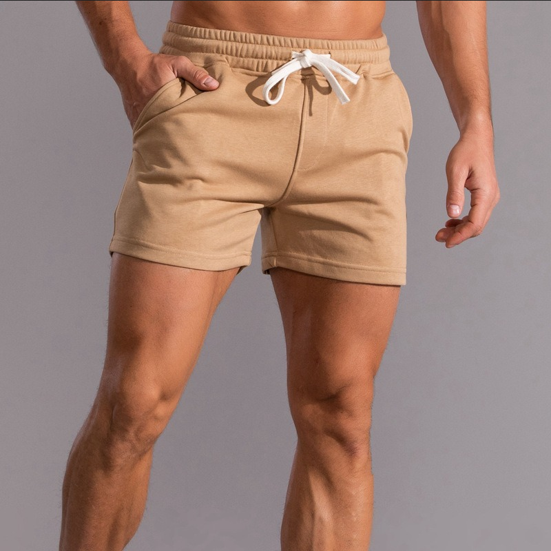 Pantaloncini sportivi in cotone, pantaloni corti da uomo