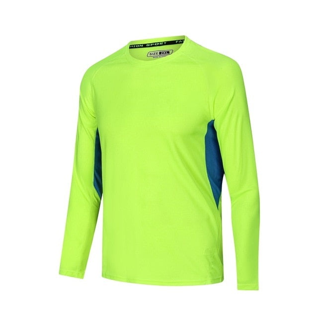 Maglietta sportiva uomo, manica lunga. T-shirt per il fitness jogging uomo