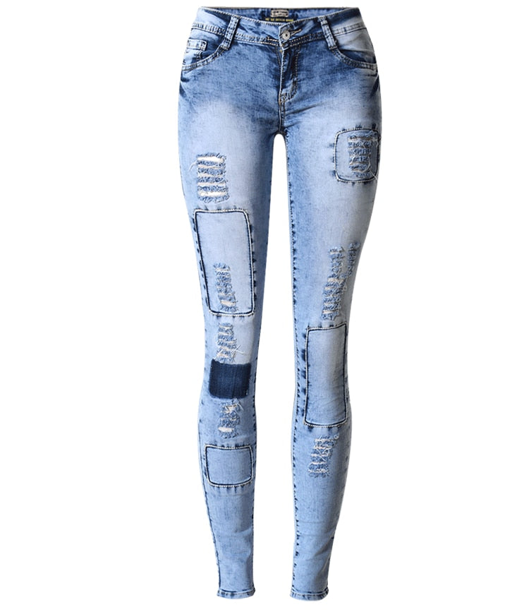 Jeans estivi donna sky blue - Loweconomy