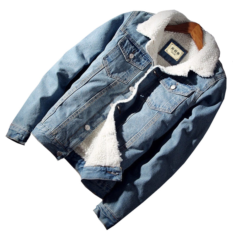 Giubotto uomo Jacket and Coat Warm Denim Jacket - Loweconomy