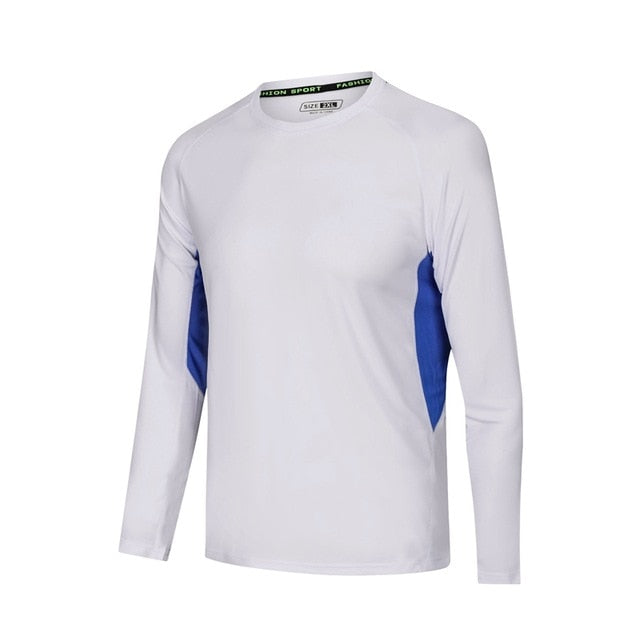 Maglietta sportiva uomo, manica lunga. T-shirt per il fitness jogging uomo