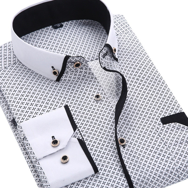 Camicia uomo manica lunga, camicia per uomo slim fit long