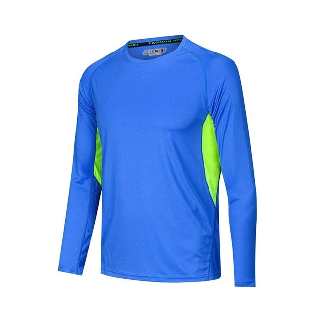 Maglietta sportiva uomo, manica lunga. T-shirt per il fitness jogging uomo