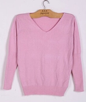 Maglia in Cashmere donna scollo a V - Loweconomy