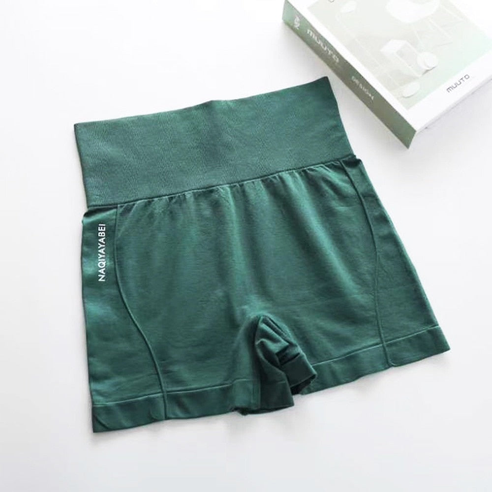 Pantaloncini donna vita yoga shorts running sport - Loweconomy