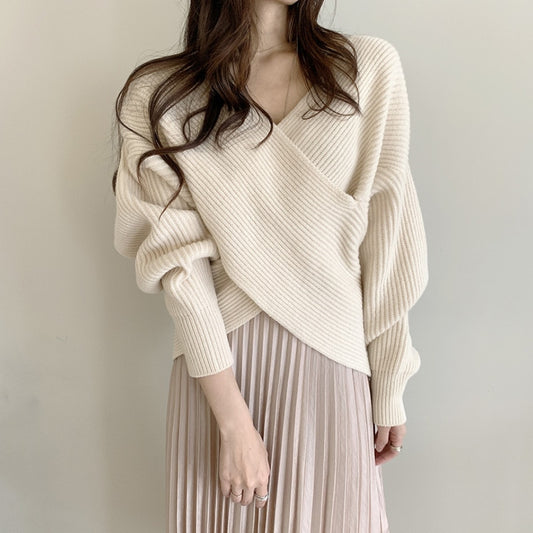 Maglione a maniche lunghe Pullover Autunno Inverno Stile coreano Maglione lavorato a maglia - Loweconomy
