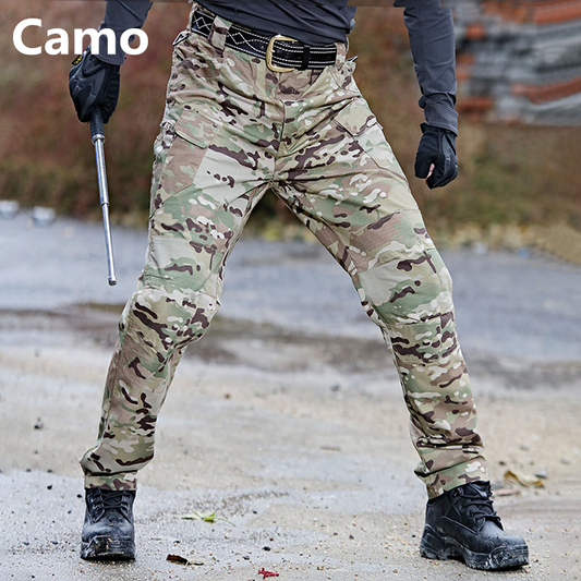 Pantaloni militari uomo, pantaloni tattici con tasca laterale