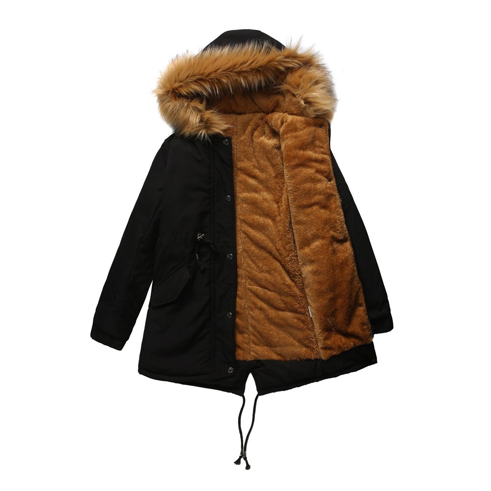 Giubotto Winter Parker coat mid-length with hooded warm plus - Loweconomy