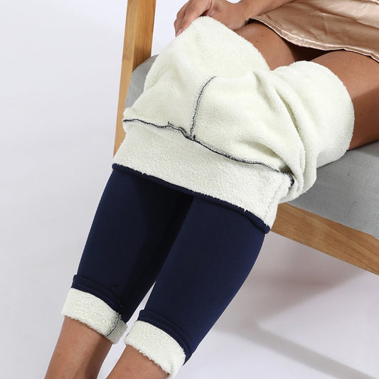 Pantaloni termici attillati elastici in lana di agnello