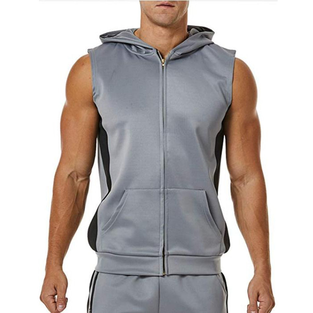 Felpa uomo con zip, maglia per bodybuilding uomo