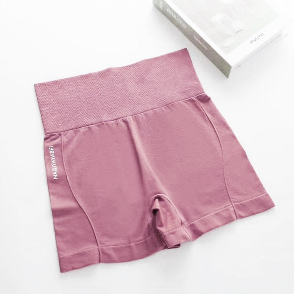 Pantaloncini donna vita yoga shorts running sport - Loweconomy