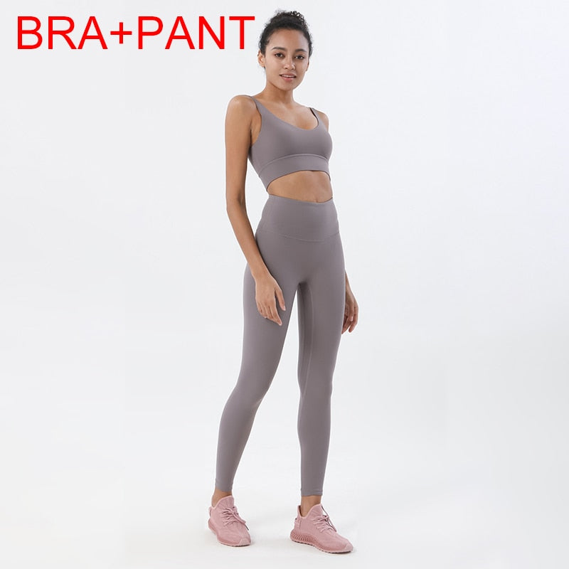 Tuta sportiva donna set 2 pezzi, set yoga donna fitness sports