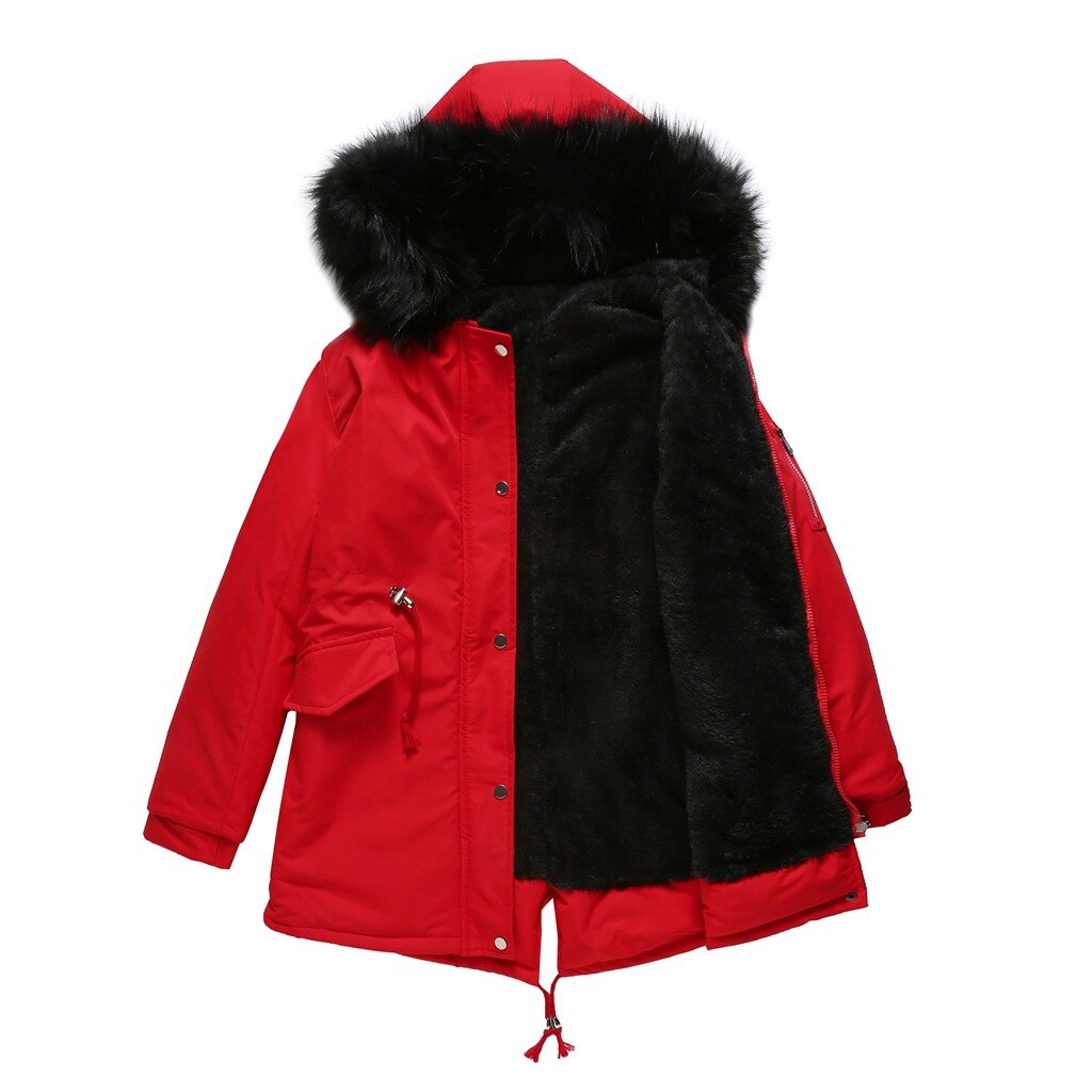 Giubotto Winter Parker coat mid-length with hooded warm plus - Loweconomy