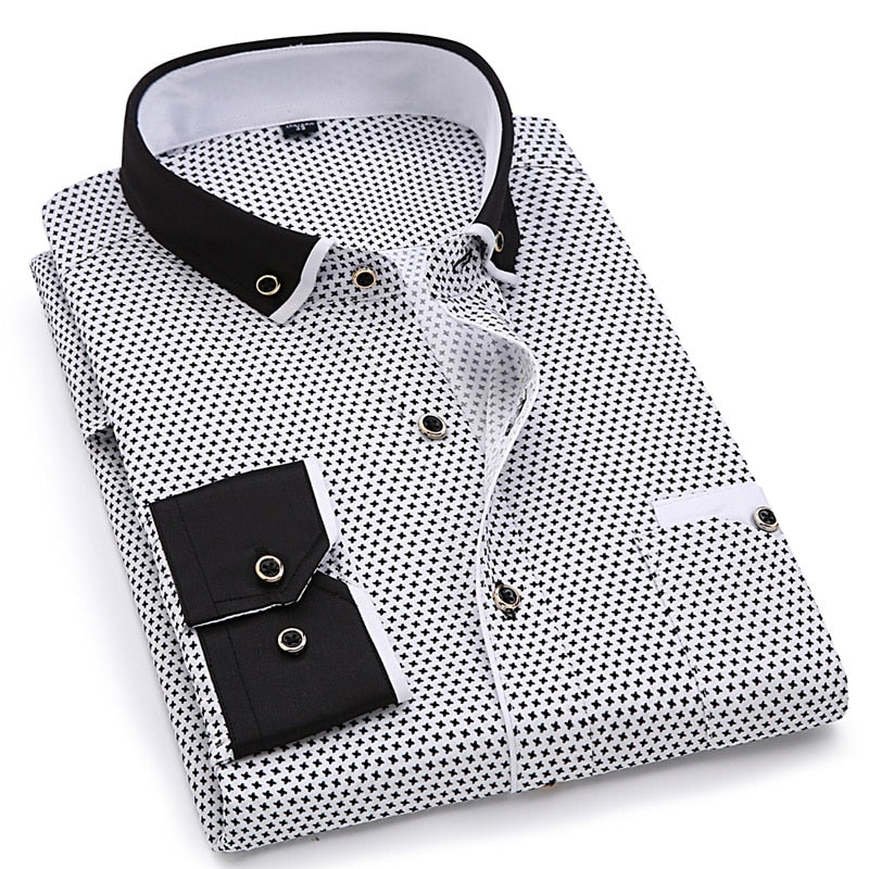 Camicia uomo manica lunga, camicia per uomo slim fit long