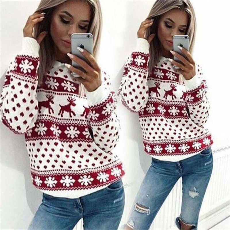 Felpa Natalizia donna Christmas cotton pullovers - Loweconomy