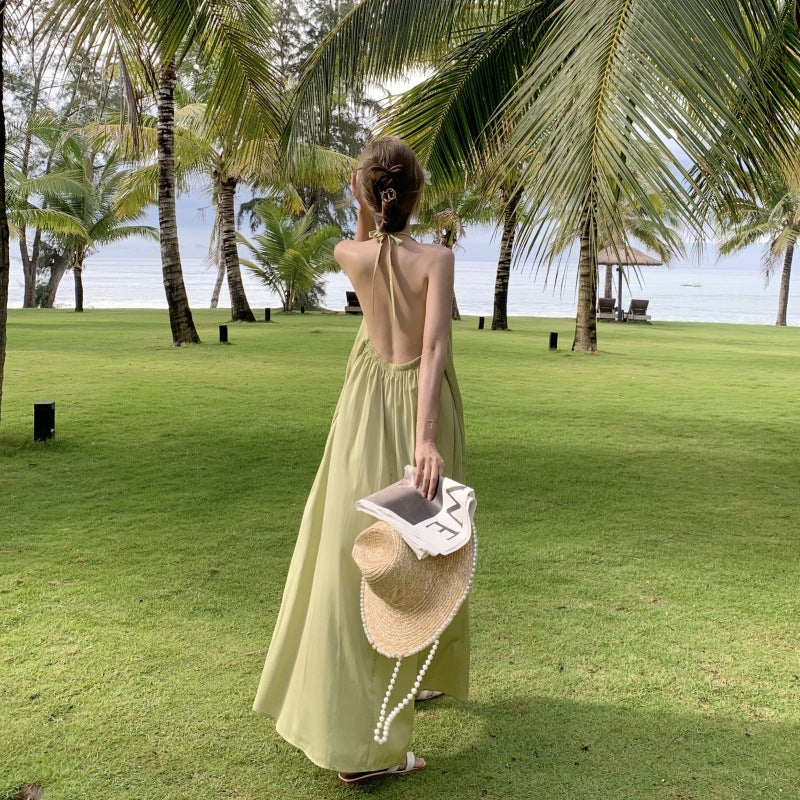 Abito con scollo all'americana, vestito donna estivo  per spiaggia