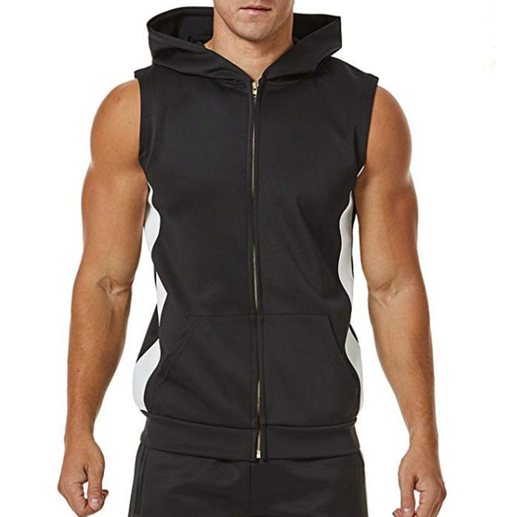 Felpa uomo con zip, maglia per bodybuilding uomo