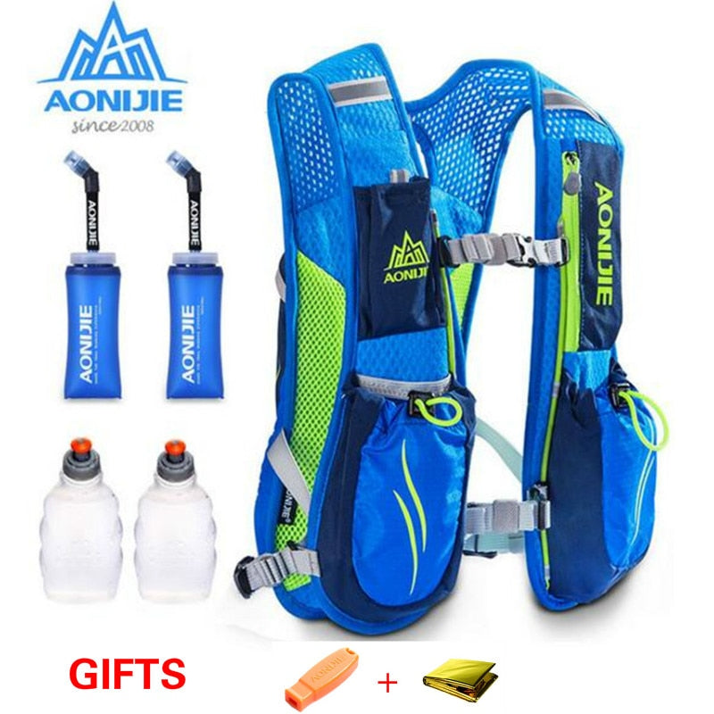 AONIJIE Zaino porta acqua per maratona ciclismo, jogging zaino sportivo con acqua