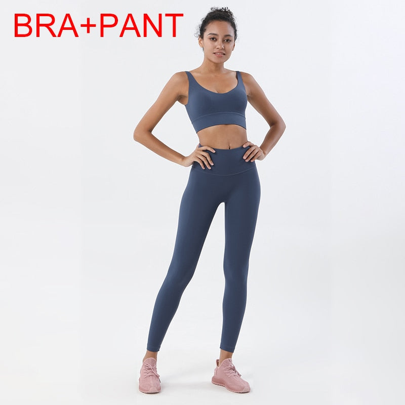 Tuta sportiva donna set 2 pezzi, set yoga donna fitness sports