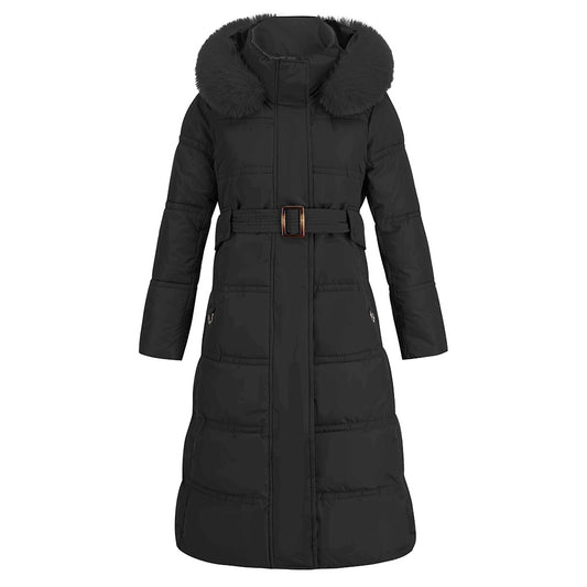Cappotto per donna con pelliccia, giubbotto invernale per donna