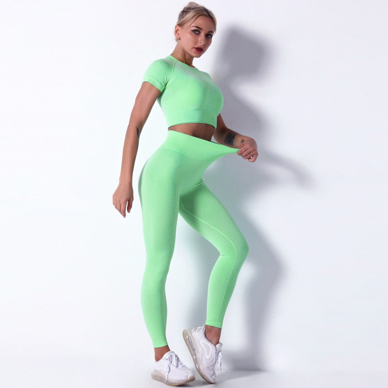 Tuta donna monocolore, tuta con legging donna sportiva