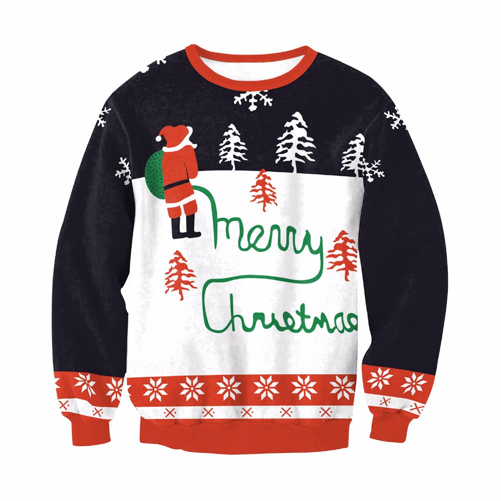 Felpa unisex Christmas Santa X-mas 3D Printed Sweatshirts - Loweconomy