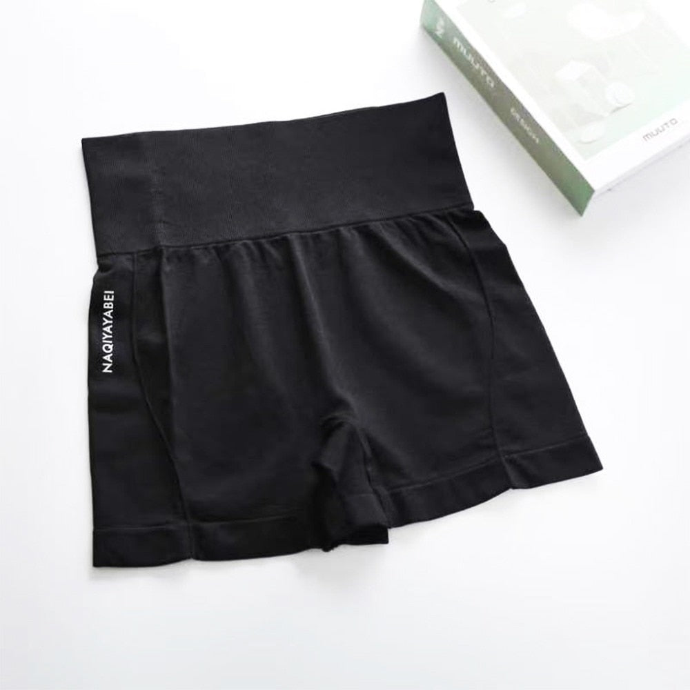 Pantaloncini donna vita yoga shorts running sport - Loweconomy