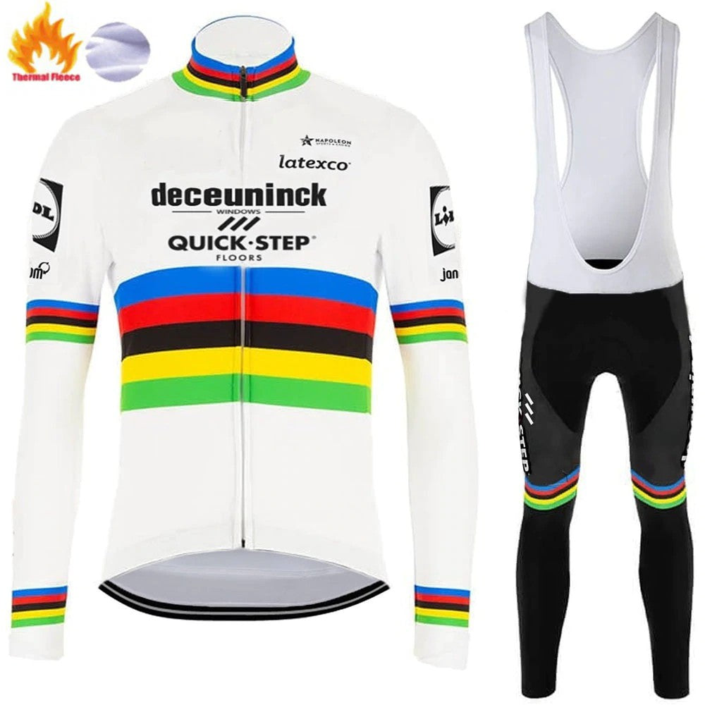 Campione del mondo 2020 maglia da ciclismo QUICK STEP Invernale - Loweconomy