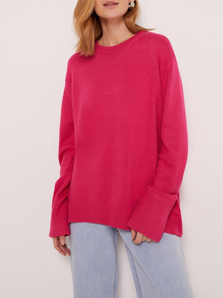 Maglione Oversize per donna in tinta unica