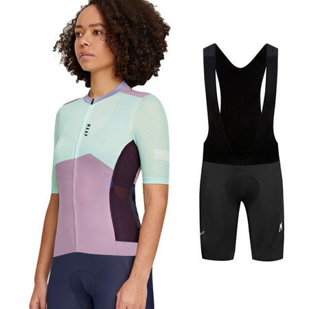 Completino estivo donna ,abbigliamento ciclismo per donna estate, set intero maglia e pantalone